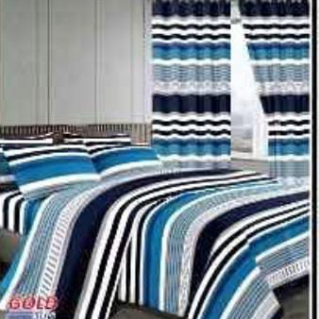 7pcs Curtain Duvet Set(07)